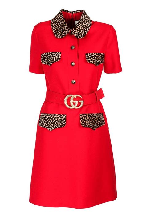 gucci caftan|red dress with Gucci belt.